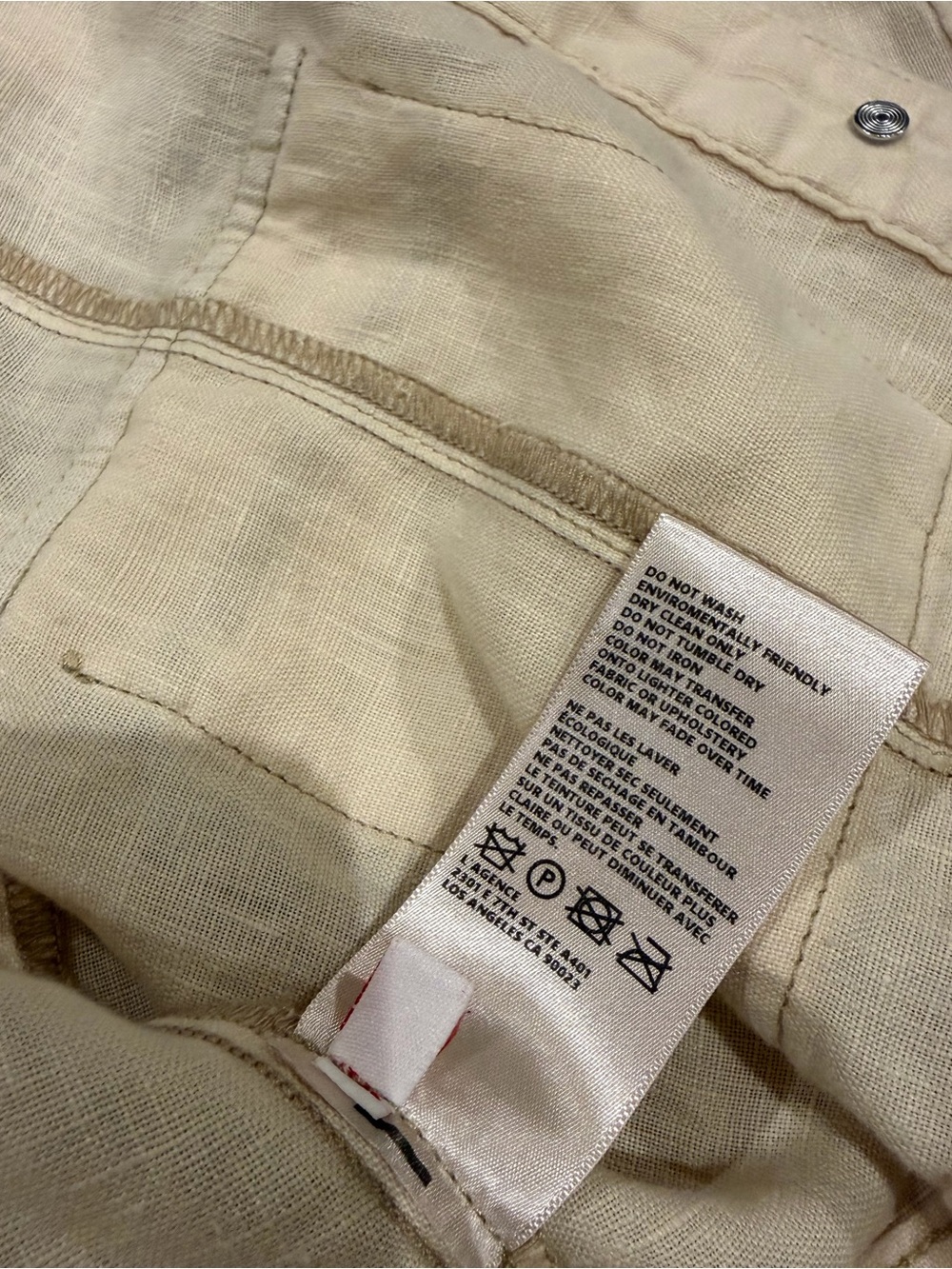 L'AGENCE Yari Collarless Lightweight 100% Linen Open-Front Jacket Size S - Picture 10 of 13